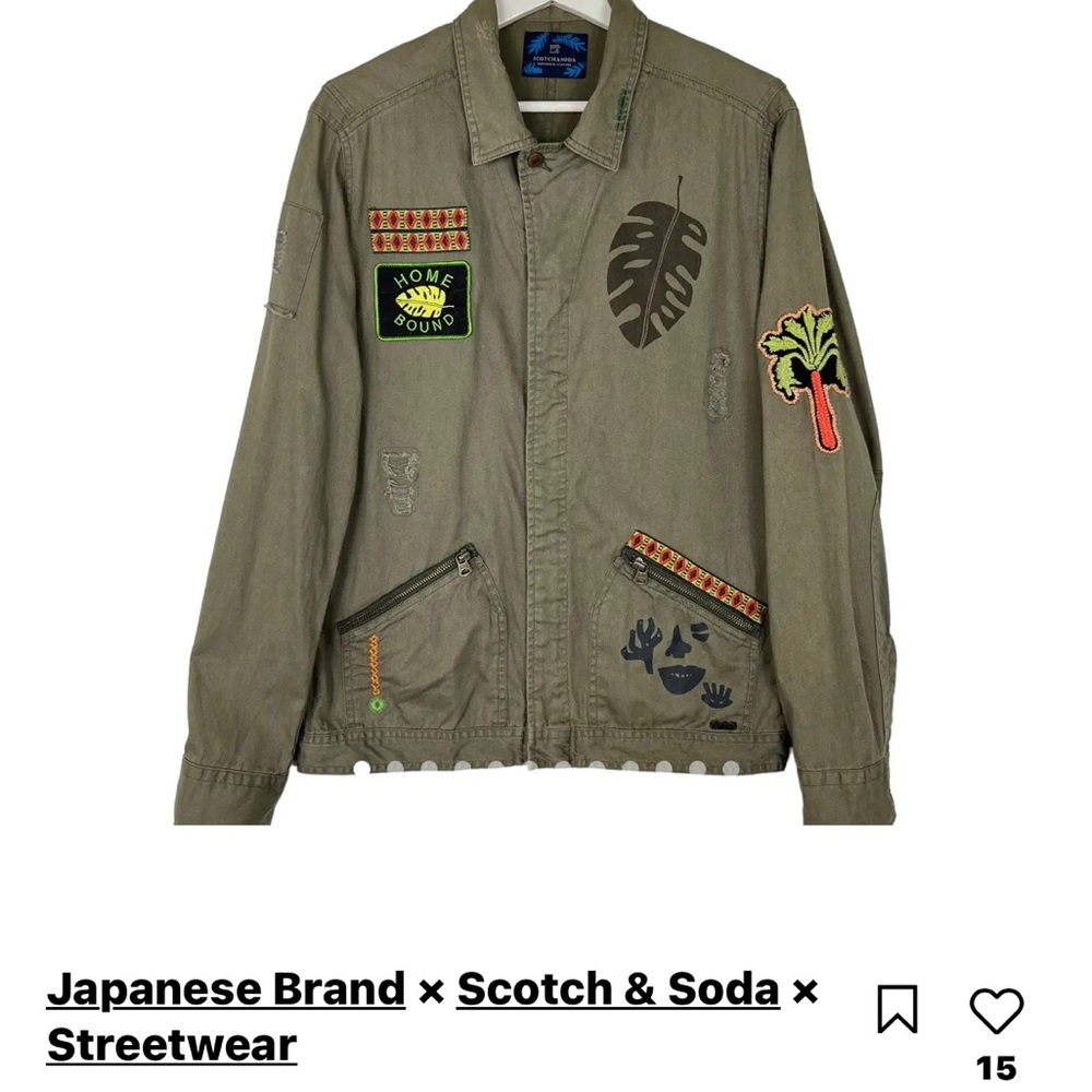 Scotch & Soda Men's Khaki Patchwork Jacket